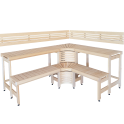 Modular sauna benches with “Sun Corner” Design 2114 × 2696 mm - 1