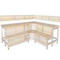Modular sauna benches with “Sun Corner” Design 2114 × 2696 mm - 0