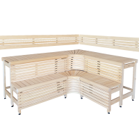 Modular sauna benches with “Sun Corner” Design 1823 × 2146 mm