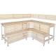 Modular sauna benches with “Sun Corner” Design 2114 × 2696 mm