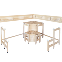 Modular sauna benches with “Sun Corner” Design 2114 × 2696 mm - 2