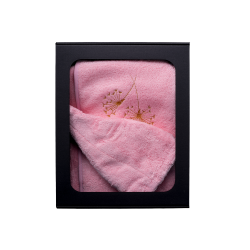 Gift set in a gift box for HER. Women's sauna hat and apron - PINK 