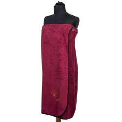 Women's sauna apron - BURGUNDY  Women's sauna apron - BURGUNDY