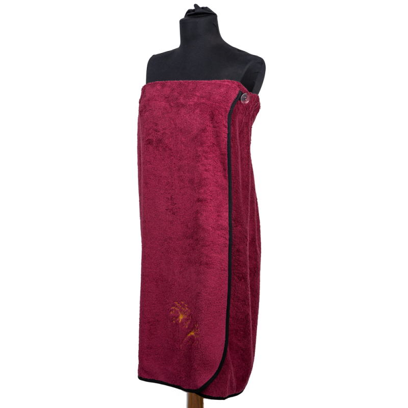 Women's sauna apron - BURGUNDY