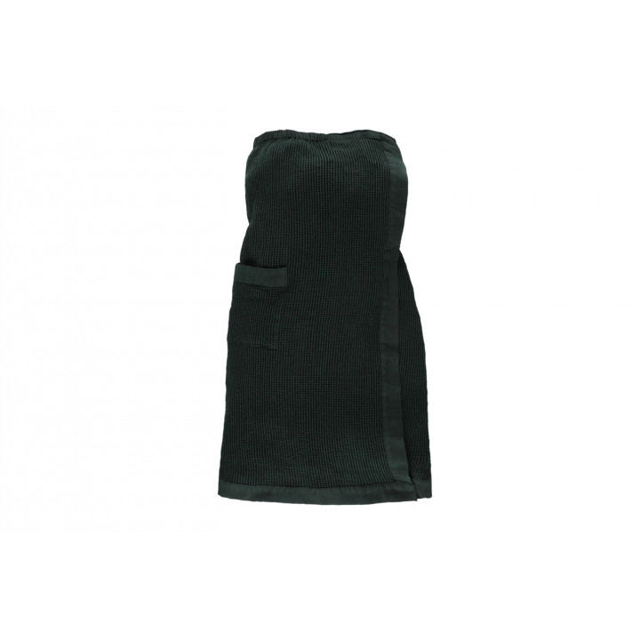 Gift set in a gift box RENTO KENNO FOR HER. Hair towel and apron, dark green