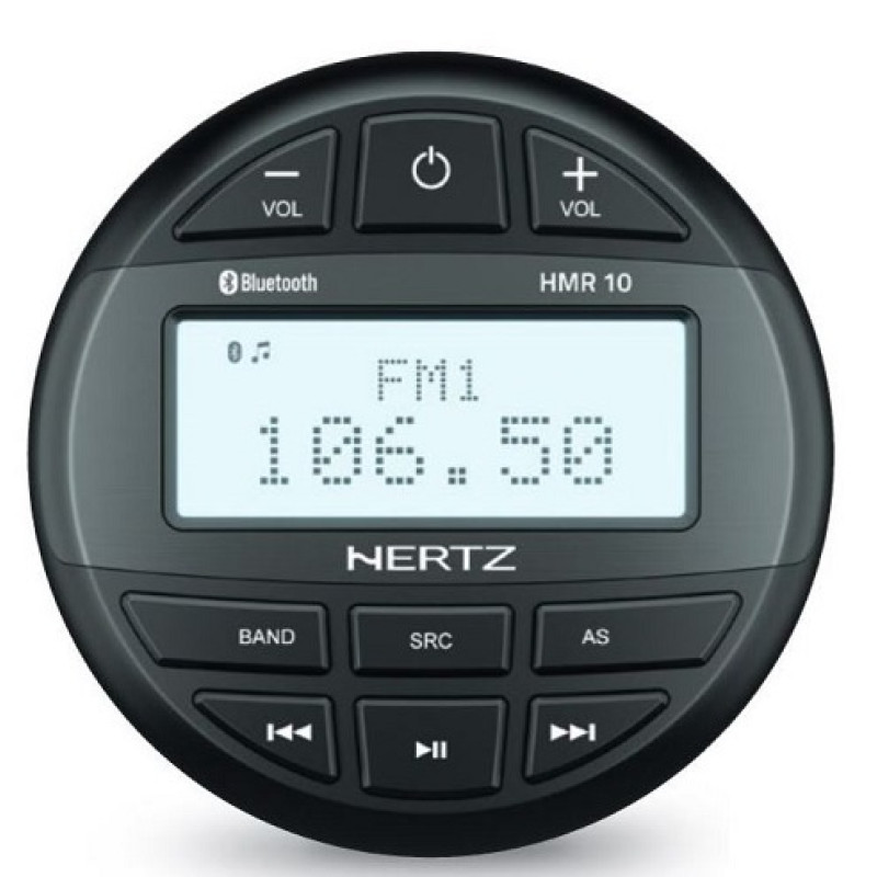 Music center HMR 10D, without speakers, waterproof, black