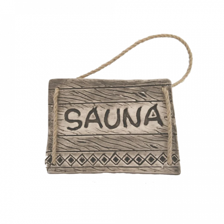 Door plate SAUNA, dark