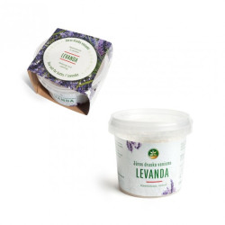 Sea salt with lavender essential oil