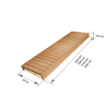 Sauna bench, Aspen / Alder, 400x1600-2400 mm - 2