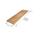 Sauna bench, Aspen / Alder, 600x1600-2400 mm - 2