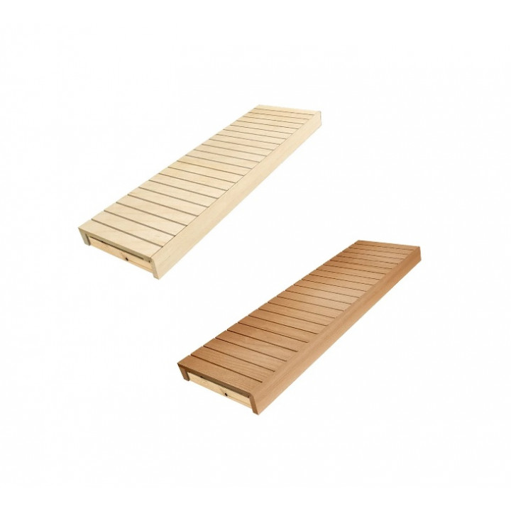 Sauna bench, Aspen / Alder, 600x1600-2400 mm