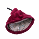 Gift set in a gift box for HER. Women's sauna hat and apron - BURGUNDY L - XL