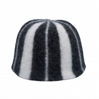 Sauna hat - Striped, white, black