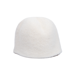 Sauna hat - White, woolen  Sauna hat - White, woolen