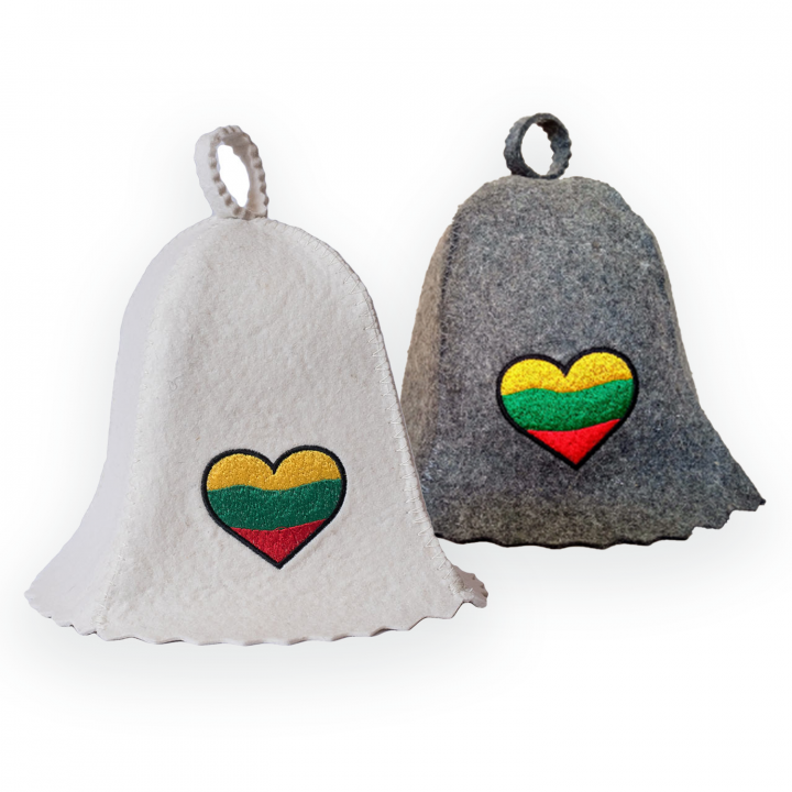 Sauna hat - Lithuanian heart