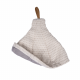 Gift set in a gift box for HER. Women's sauna hat and apron - LINEN, embroidered