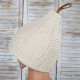 Gift set in a gift box for HER. Women's sauna hat and apron - LINEN, embroidered