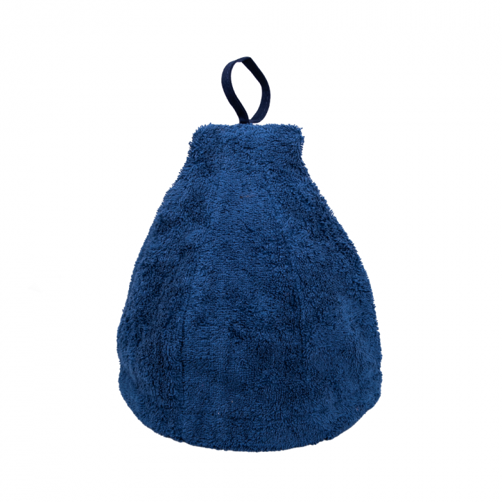 Gift set in a gift box for HIM. Men's sauna hat and apron - BLUE