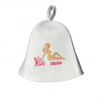 Sauna hat - Miss Sauna, white