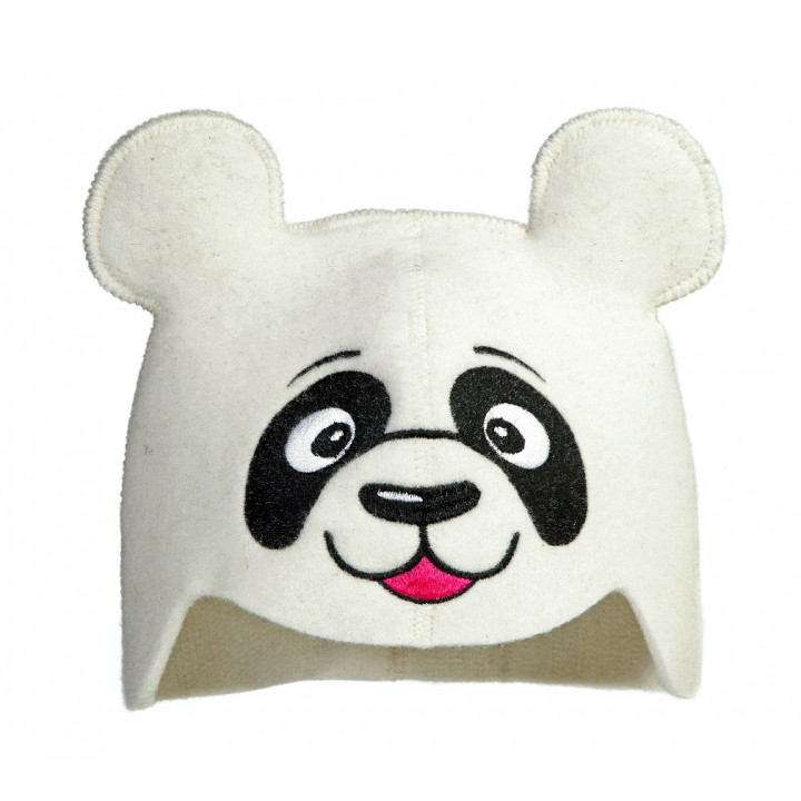 Sauna hat - Panda, white