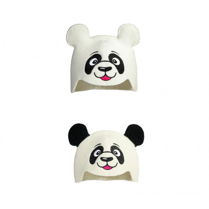 Sauna hat - Panda, white