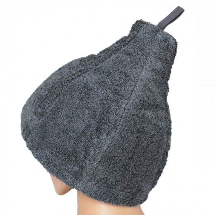 Gift set in a gift box for HIM. Men's sauna hat and apron - GREY