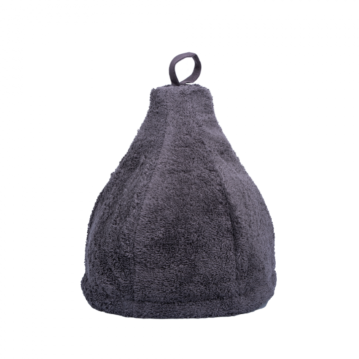 Gift set in a gift box for HIM. Men's sauna hat and apron - GREY