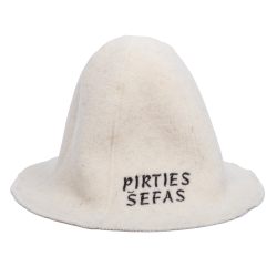 Sauna hat - PIRTIES ŠEFAS, white  Sauna hat - PIRTIES ŠEFAS, white