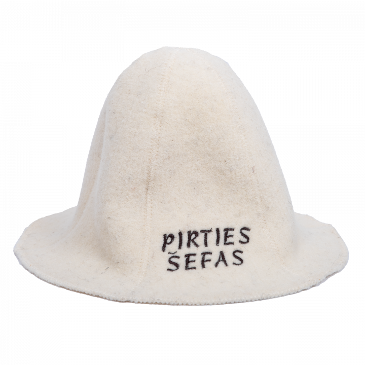 Sauna hat - PIRTIES ŠEFAS, white