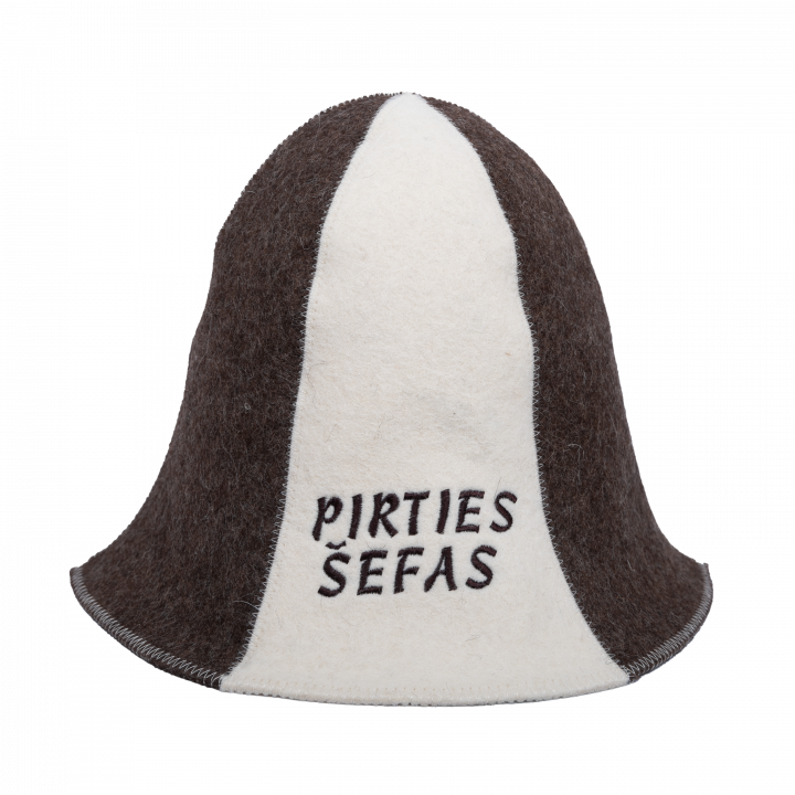 Sauna hat - PIRTIES ŠEFAS, striped