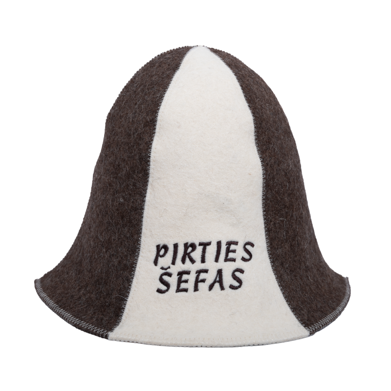 Sauna hat - PIRTIES ŠEFAS, striped Sauna hat - PIRTIES ŠEFAS, striped