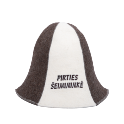 Sauna hat - PIRTIES ŠEIMININKĖ, striped  Sauna hat - PIRTIES ŠEIMININKĖ, striped