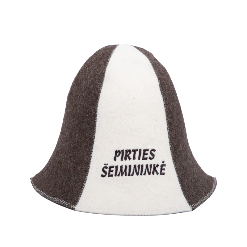 Sauna hat - PIRTIES ŠEIMININKĖ, striped Sauna hat - PIRTIES ŠEIMININKĖ, striped