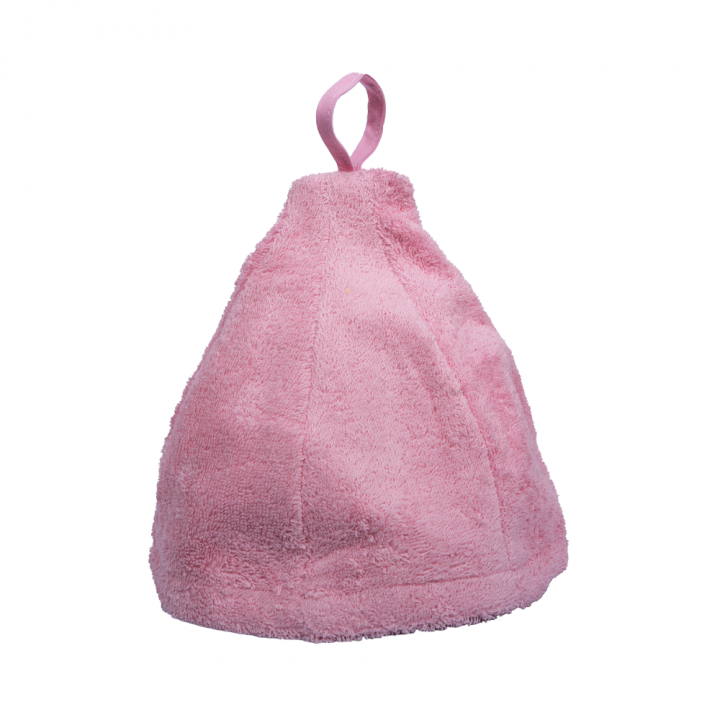 Gift set in a gift box for HER. Women's sauna hat and apron - PINK