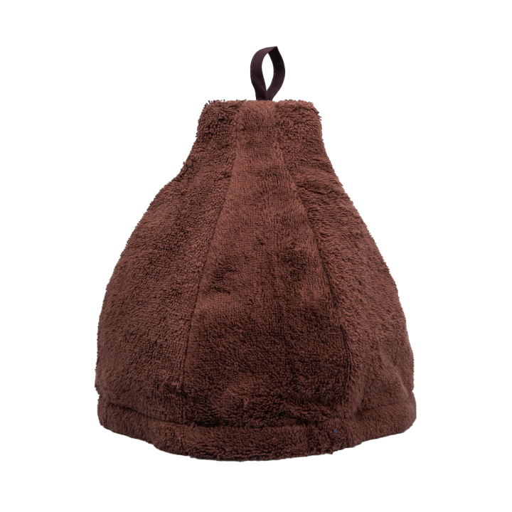 Gift set in a gift box for HIM. Men's sauna hat and apron - BROWN