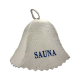 Sauna hat - SAUNA, with blue lettering