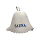 Sauna hat - SAUNA, with blue lettering