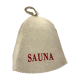 Sauna hat - Sauna, with red lettering