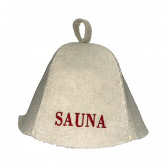 Sauna hat - Sauna, with red lettering