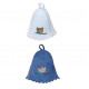 Sauna hat - SAUNA with golden bucket and ladle, white