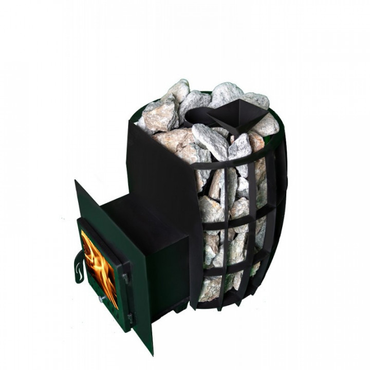 Woodburning sauna stove - TEPLODAR BARREL 16 with glass door