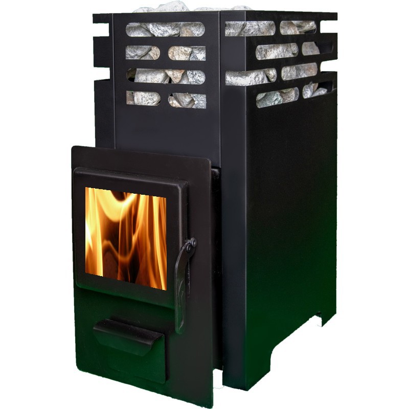 Woodburning sauna stove - LATVIA 14 with glass door
