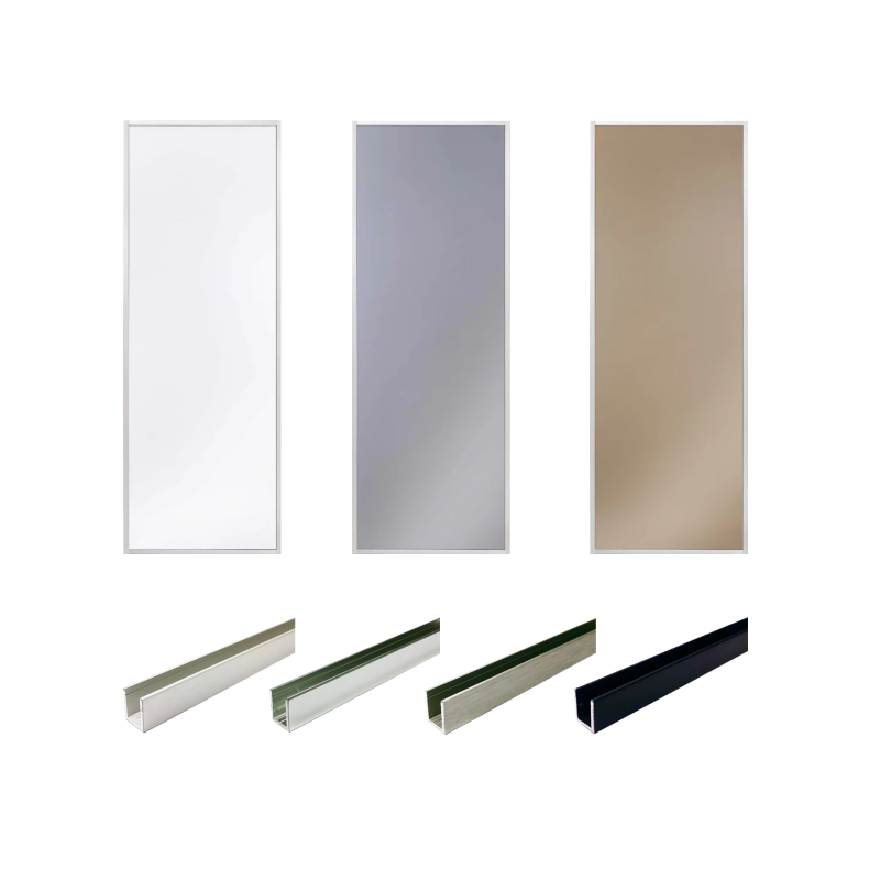 Sauna window with U-profile frame