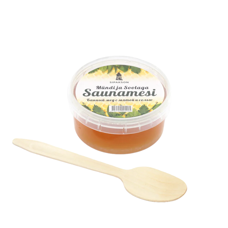 Sauna honey with mint extract and salt, 200g