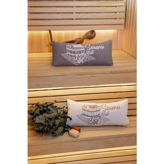 Sauna pillow, grayish brown