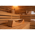 Alder sauna headrest with textile fabric - 1