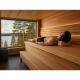 Alder sauna headrest with textile fabric