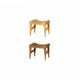Sauna Stool in Alder or Thermo Alder, 470 × 340 × 410 mm