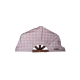 Sauna fan, light-colored checkered fabric