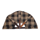 Sauna fan, dark checkered material
